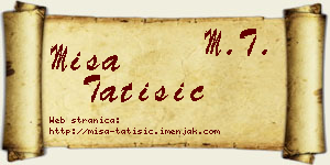 Miša Tatišić vizit kartica